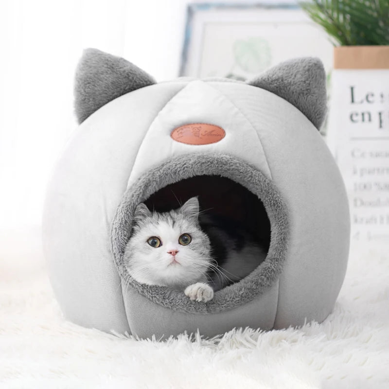 Lit d’Hiver Ultra-Confort pour Chats Sommeil Profond & Chaleur Assurée