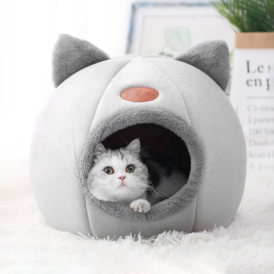 Lit d’Hiver Ultra-Confort pour Chats Sommeil Profond & Chaleur Assurée