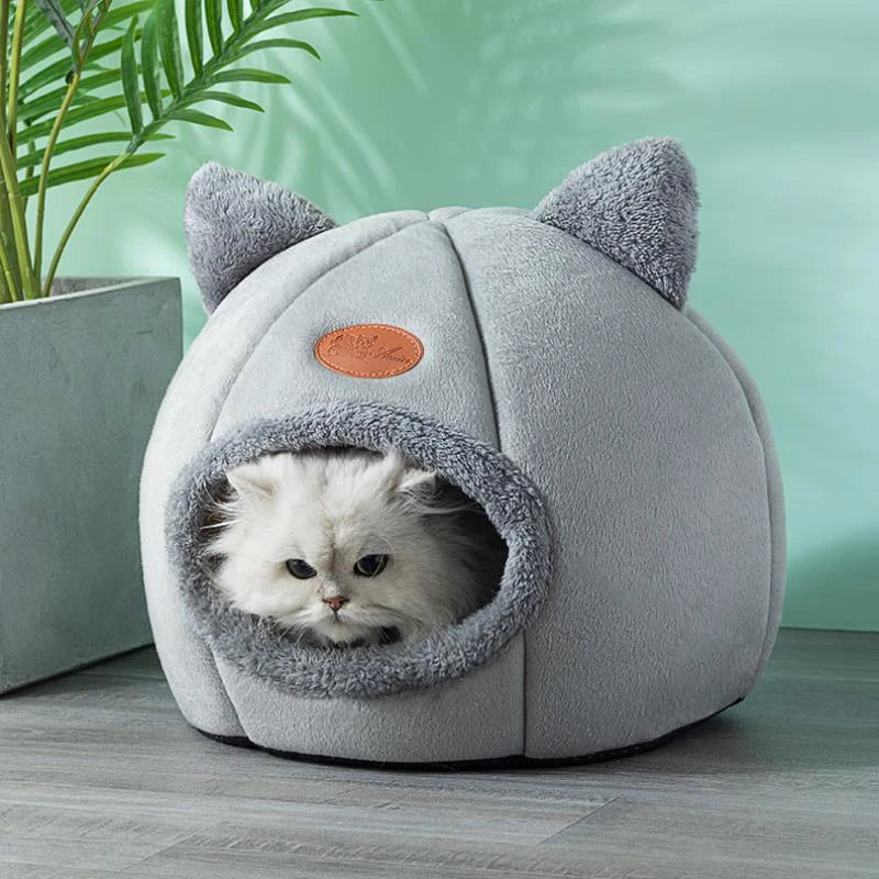 Lit d’Hiver Ultra-Confort pour Chats Sommeil Profond & Chaleur Assurée