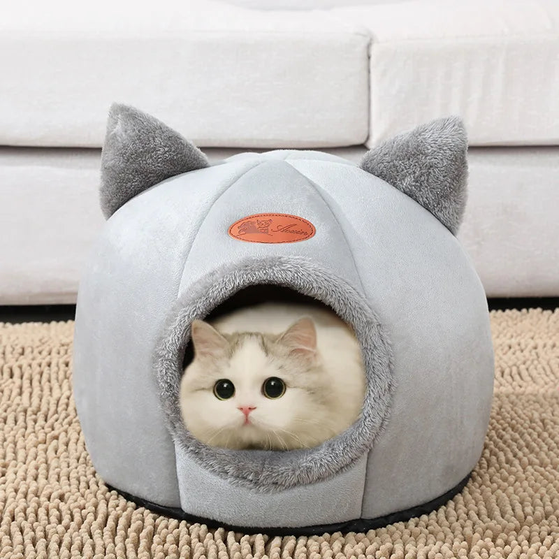 Lit d’Hiver Ultra-Confort pour Chats Sommeil Profond & Chaleur Assurée