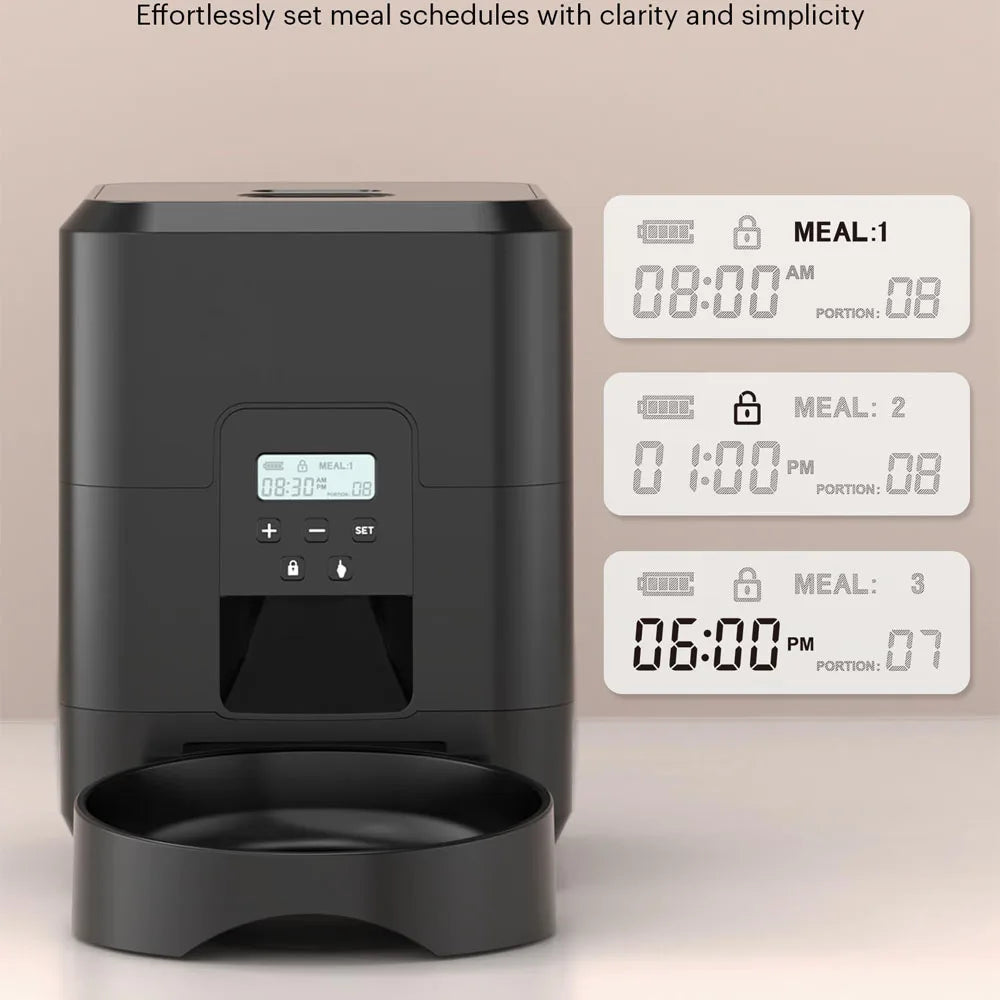 Distributeur Automatique Intelligent de Croquettes – Portions Programmées pour Chats & Chiens, Anti-Glouton et Gain de Temps !