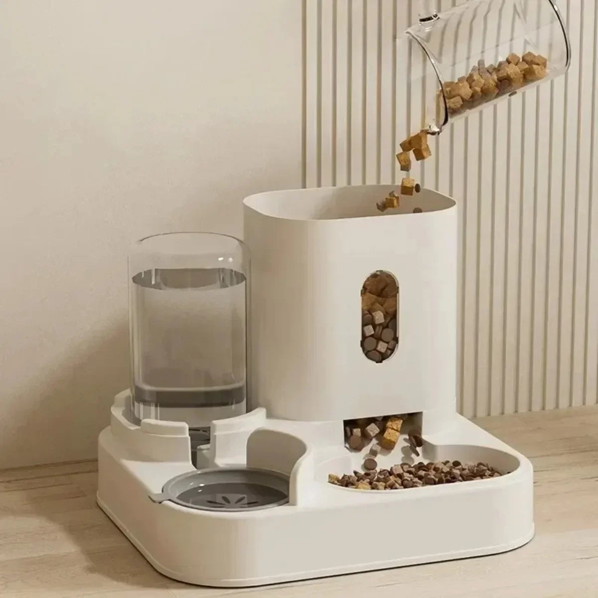 Distributeur Automatique de Nourriture & Fontaine à Eau pour Chats & Chiens