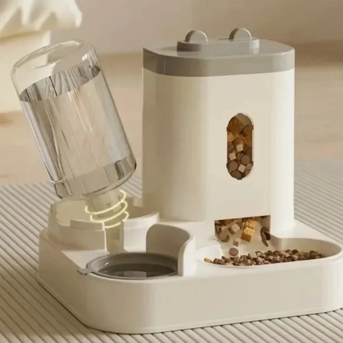 Distributeur Automatique de Nourriture & Fontaine à Eau pour Chats & Chiens