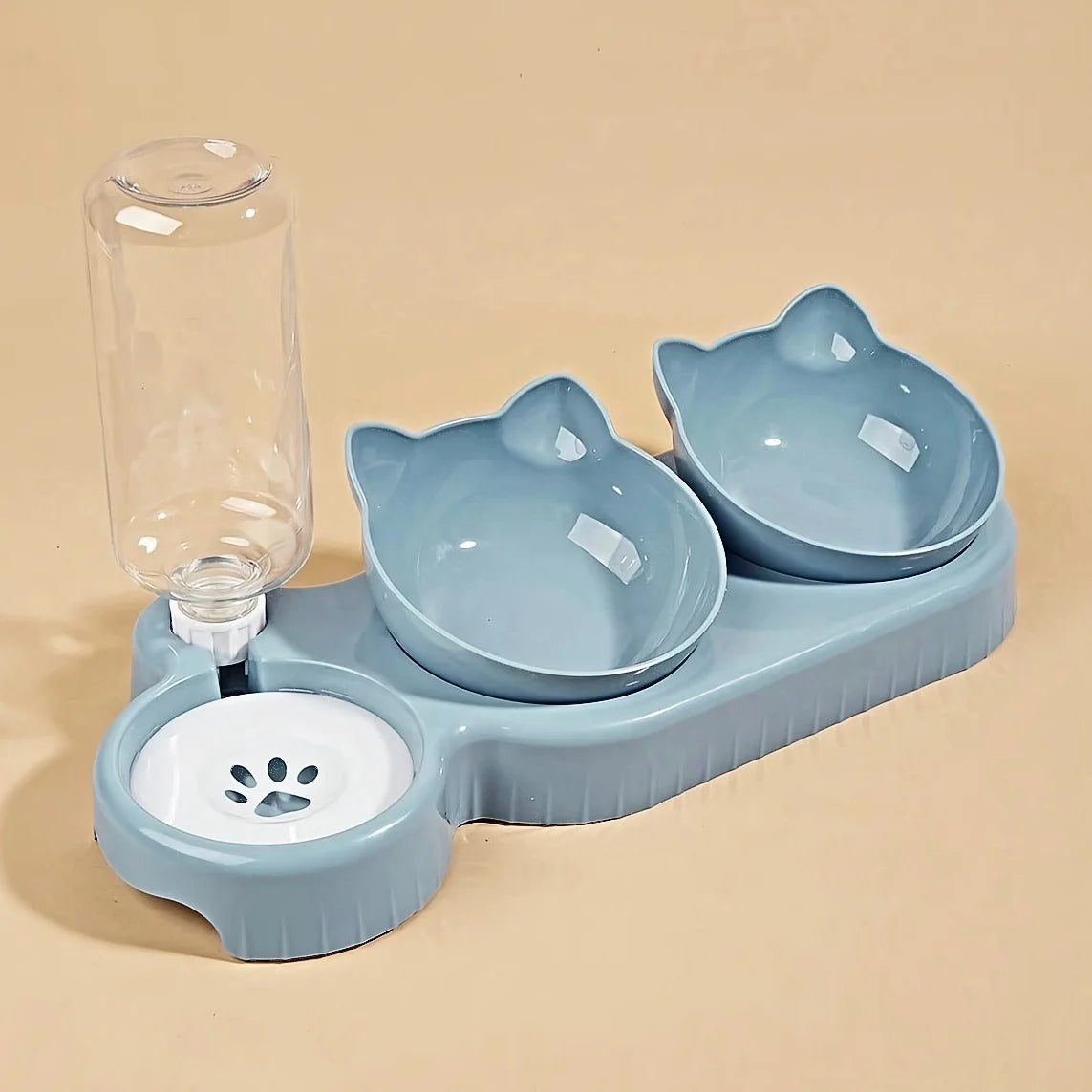 Gamelles Inclinées 3-en-1 avec Distributeur d’Eau Automatique