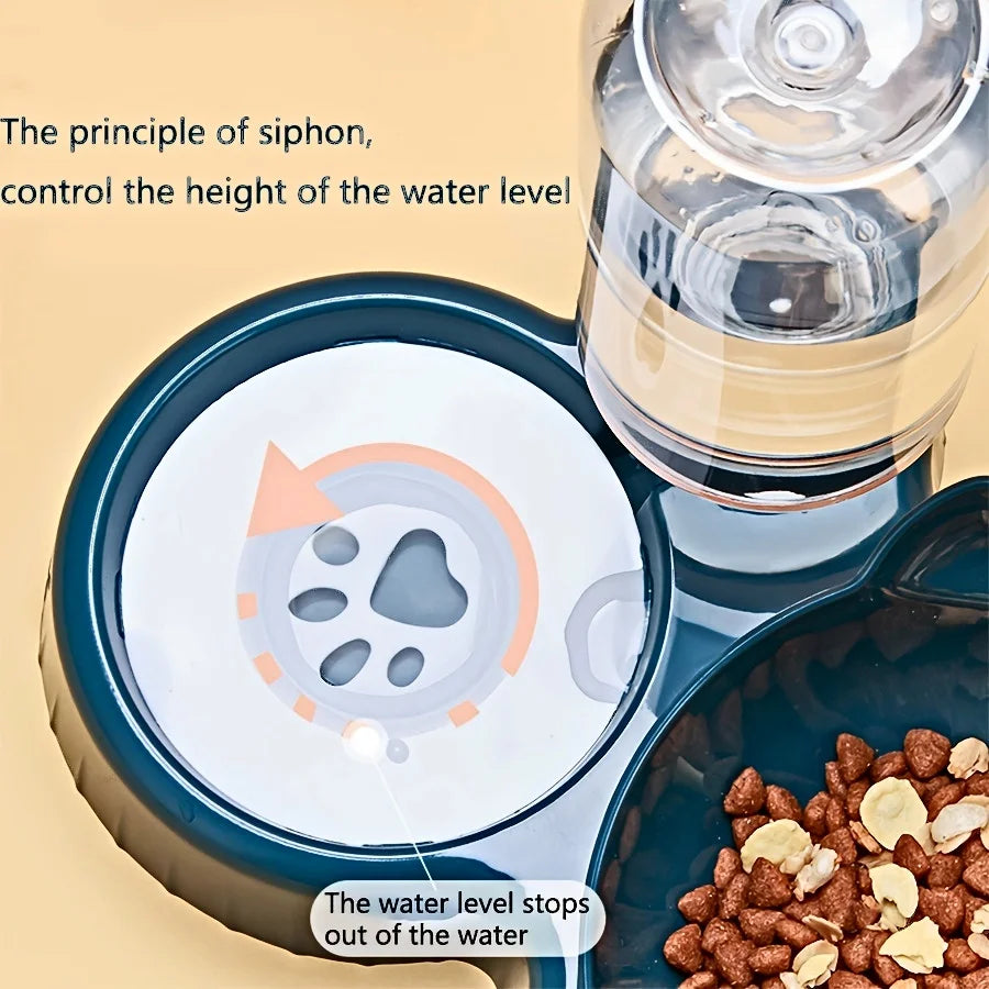 Gamelles Inclinées 3-en-1 avec Distributeur d’Eau Automatique