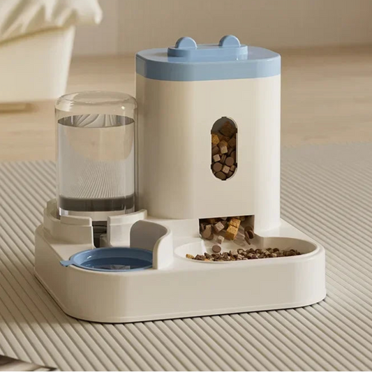 Distributeur Automatique de Nourriture & Fontaine à Eau pour Chats & Chiens