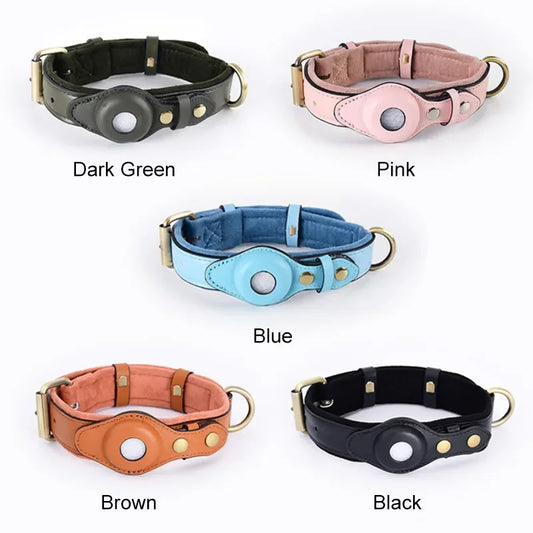 Collier cuir Anti-Perte pour Chien - Sécurité Plein Air & Balades