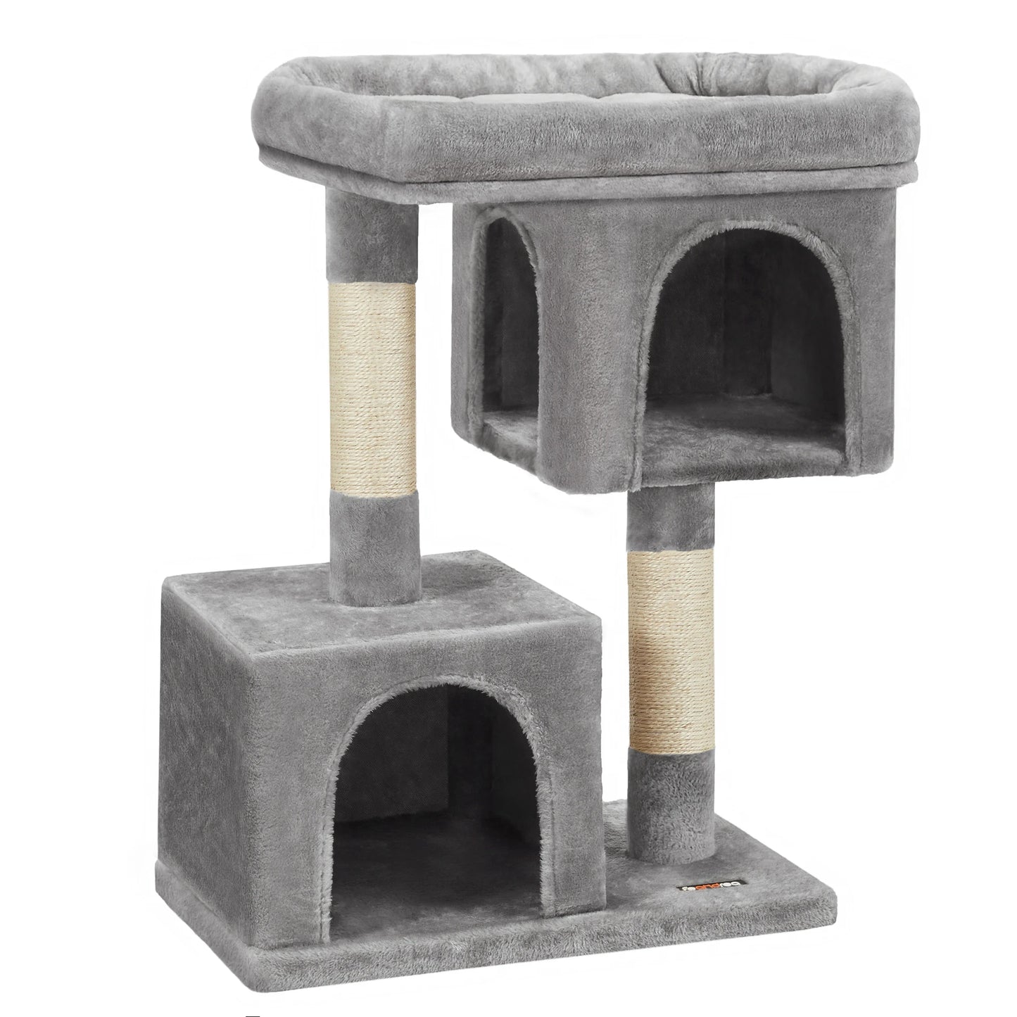 Arbre à Chat Griffoir 2 Niches et Perchoir Ultra Douillet pour Chats