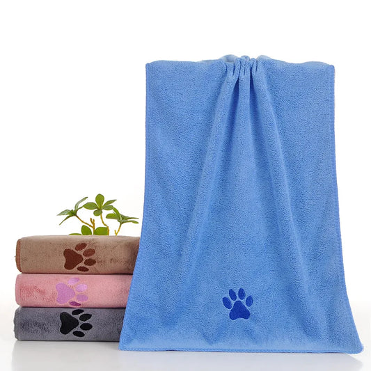 Serviette en Microfibre pour Animaux – Ultra Absorbante, Douce et Élégamment Brodée