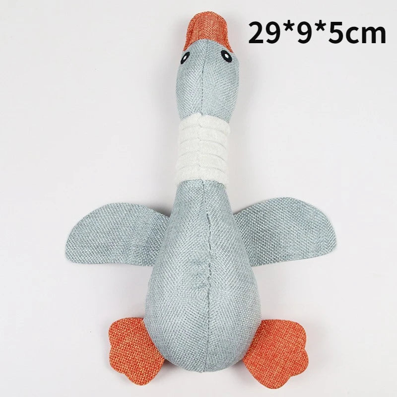 Jouet à mâcher interactif Alligator et canard pour chiens