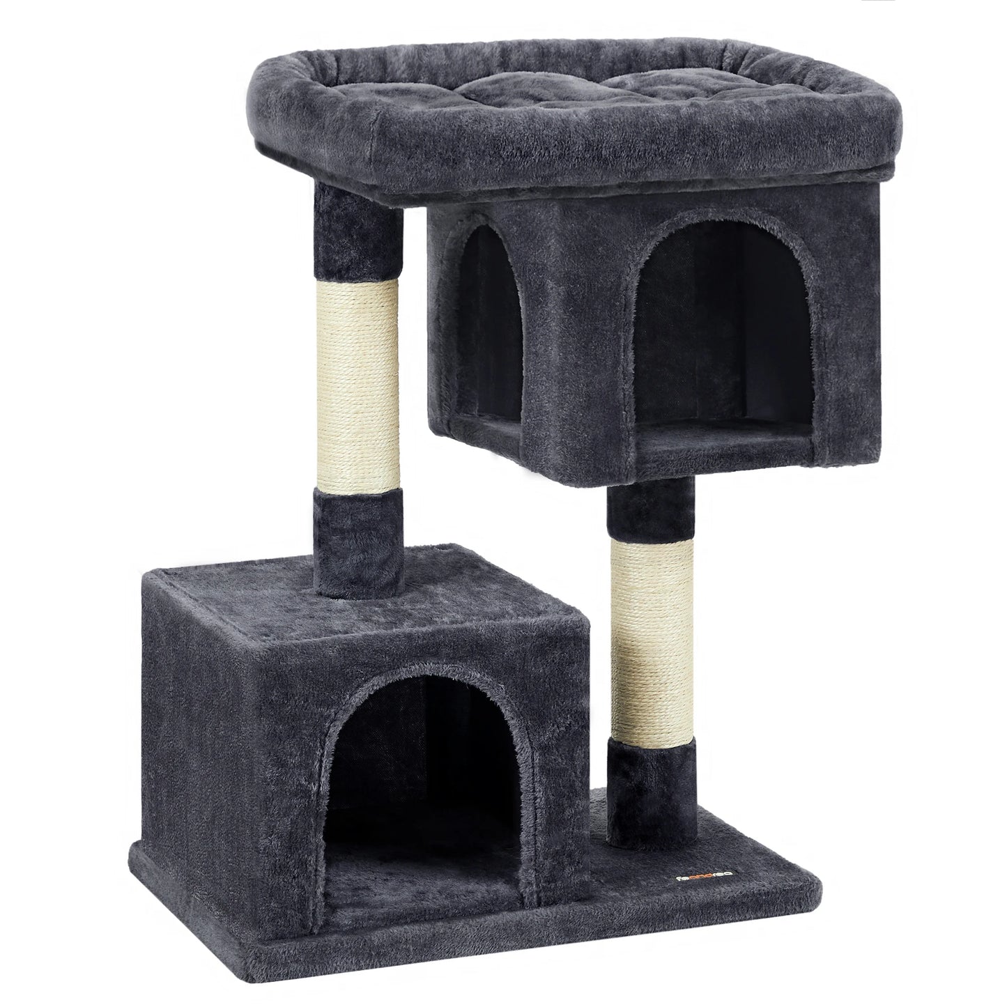 Arbre à Chat Griffoir 2 Niches et Perchoir Ultra Douillet pour Chats