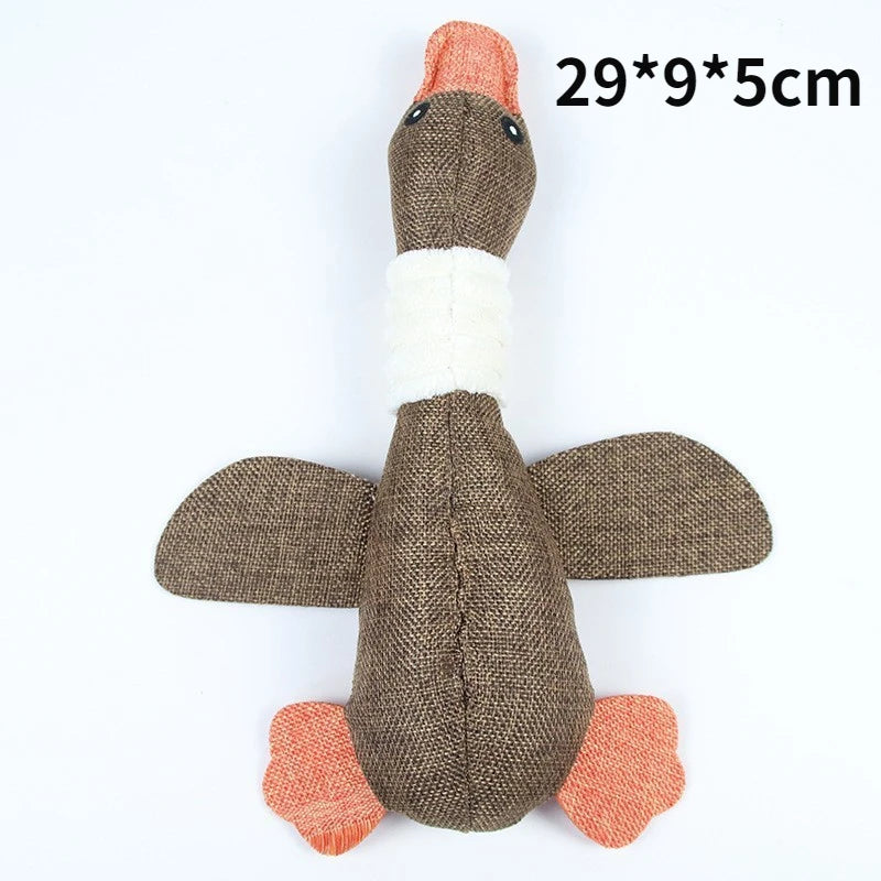 Jouet à mâcher interactif Alligator et canard pour chiens