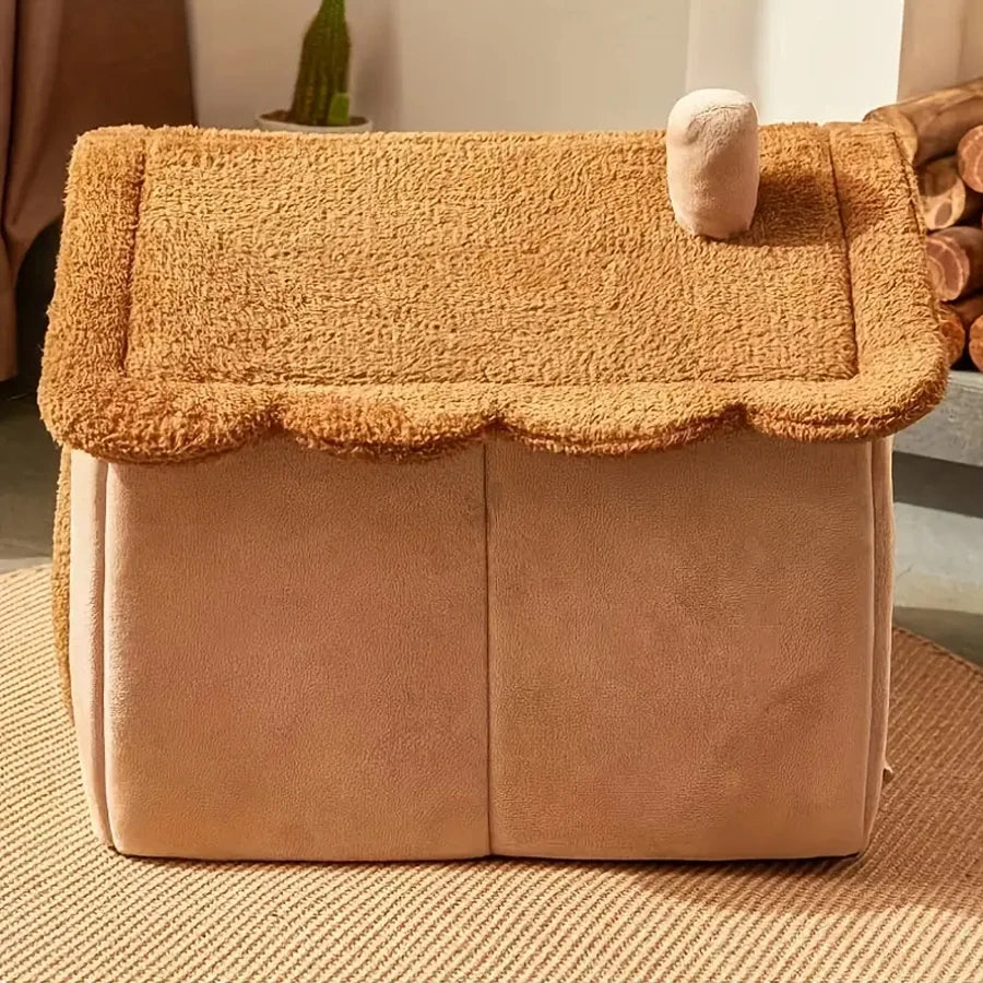 Niche pour Animaux Pliable et Amovible Confort Douillet pour Chiots Petits Chiens et Chats