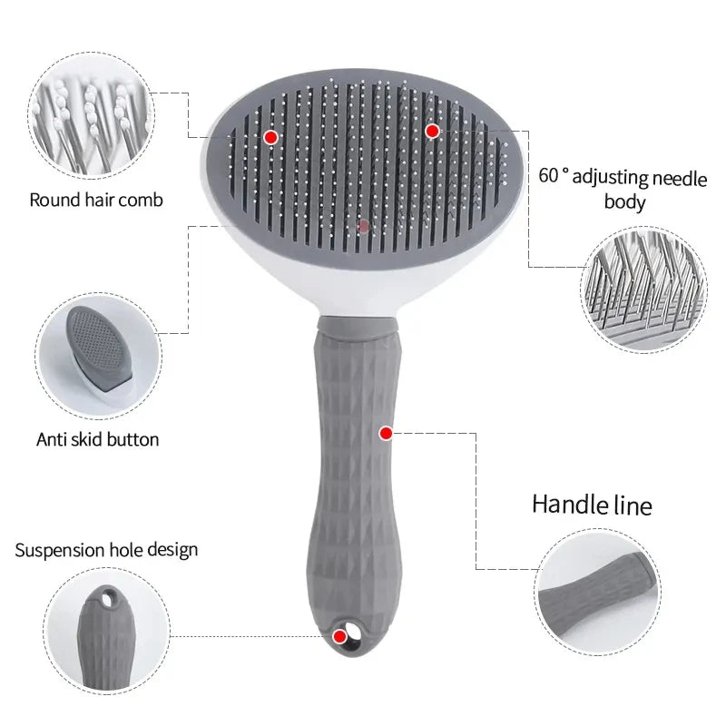 Peigne Auto-nettoyant Anti-poils pour Chats & Chiens