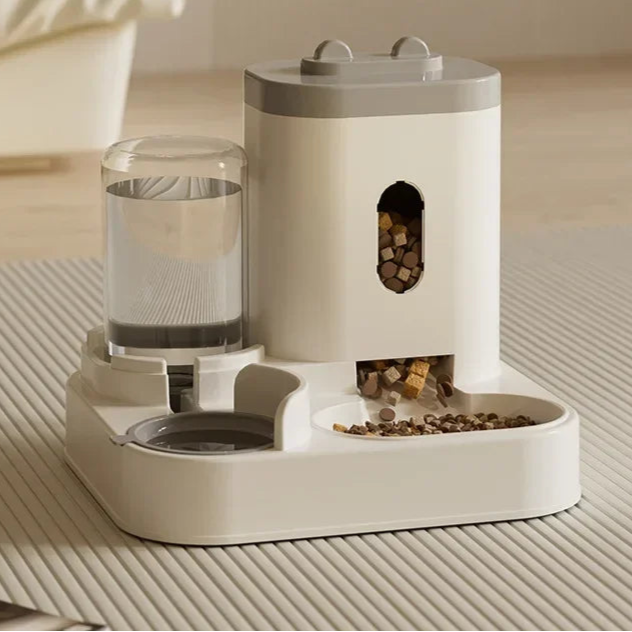 Distributeur Automatique de Nourriture & Fontaine à Eau pour Chats & Chiens