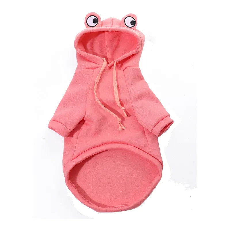 Sweat Polaire Grenouille & Bouledogue Français – Mignon & Chaud pour Chiens est Chats