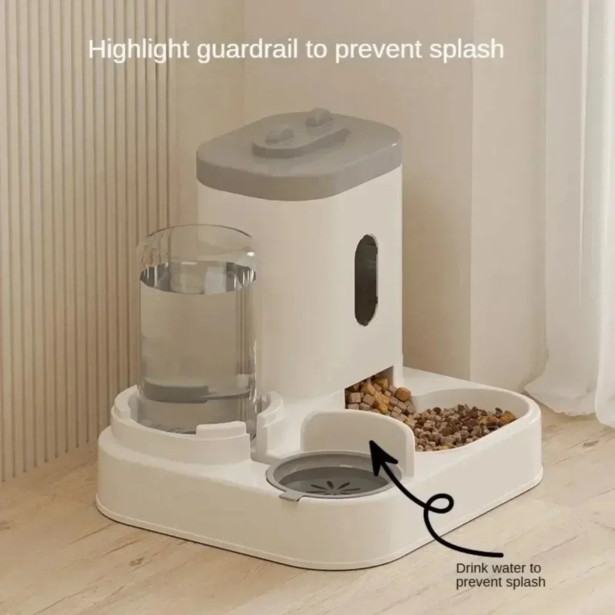 Distributeur Automatique de Nourriture & Fontaine à Eau pour Chats & Chiens