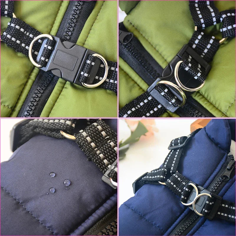 Veste Imperméable Chaude avec Harnais S-4XL