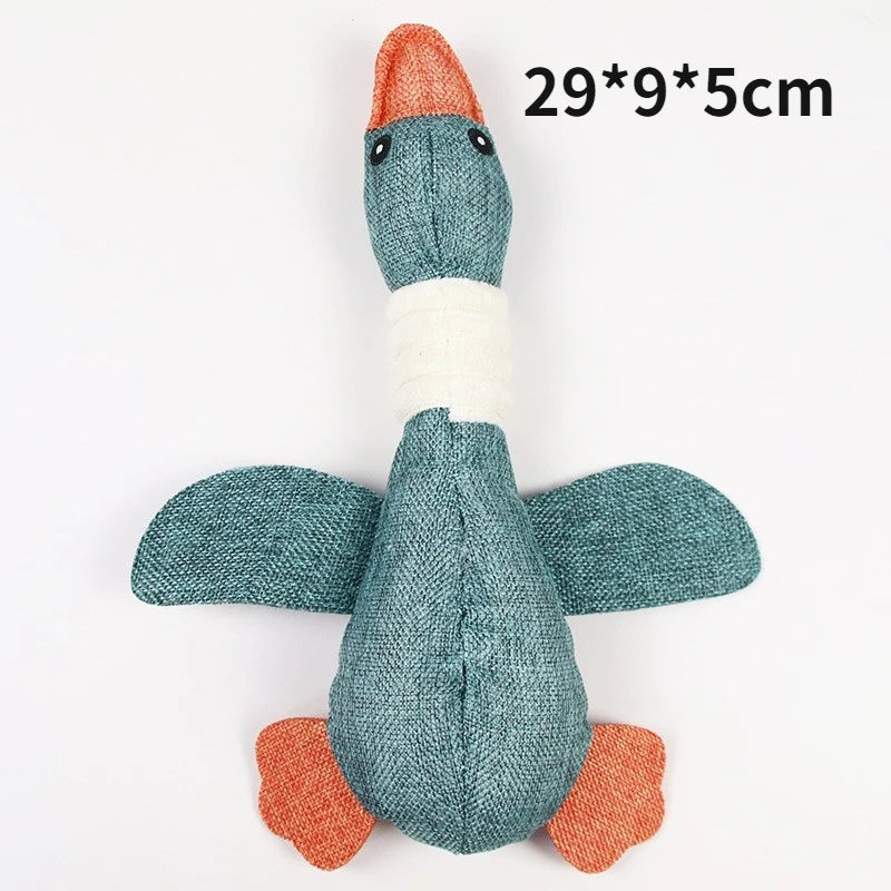 Jouet à mâcher interactif Alligator et canard pour chiens