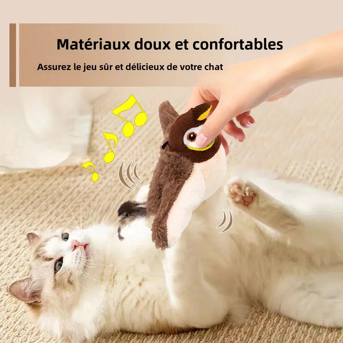 Oiseau en Peluche pour Chat
