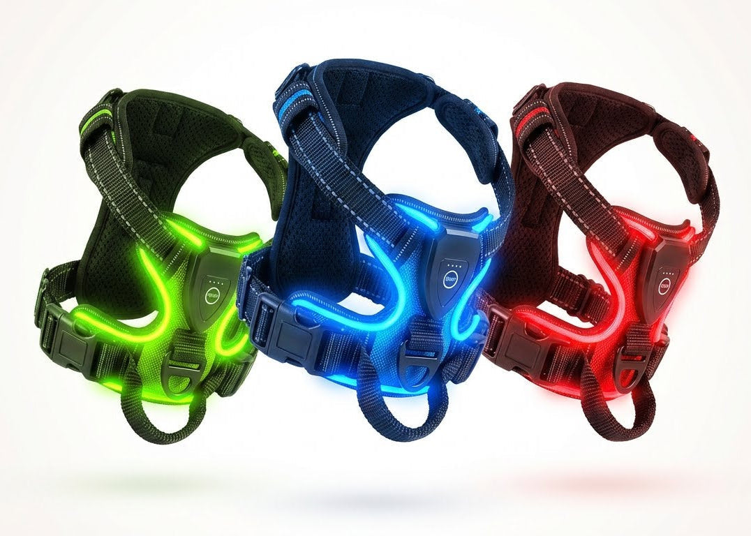 Harnais LED Chien : La solution ultime pour des balades nocturnes en toute sécurité (Guide & Avis)