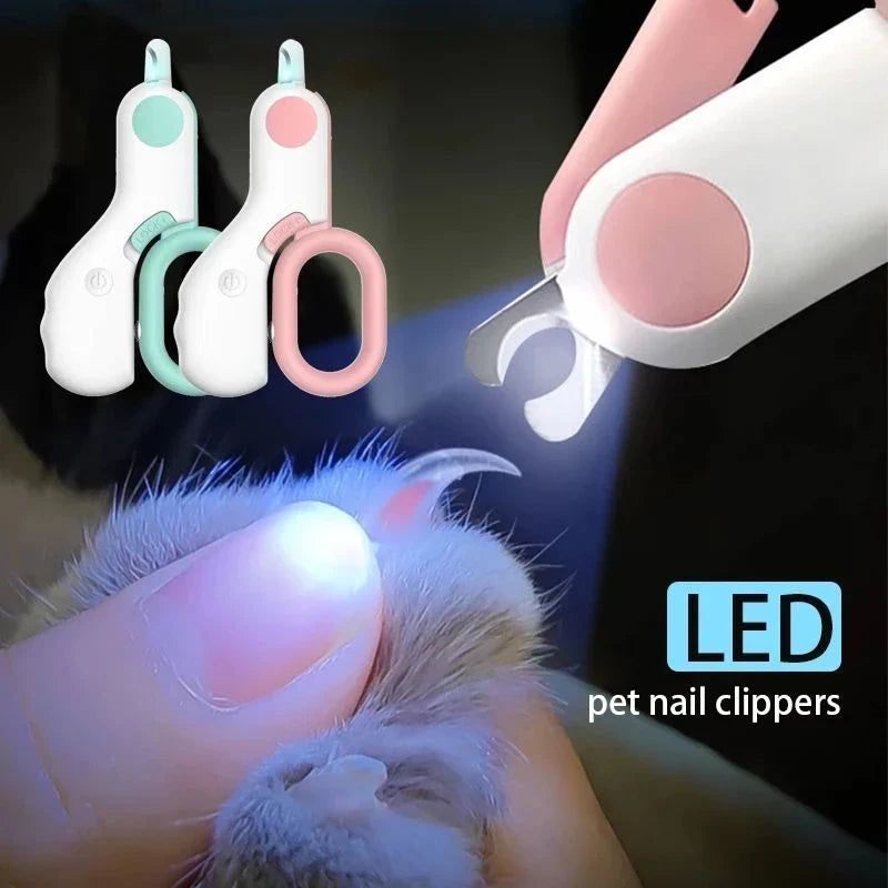 Coupe-ongles LED bleu pour les griffes des chiens et chats
