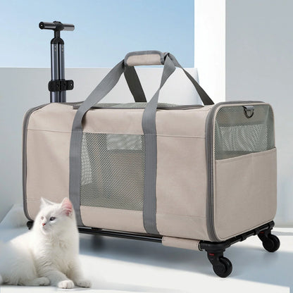 Sac de Transport à Roulettes pour Animaux Pliable
