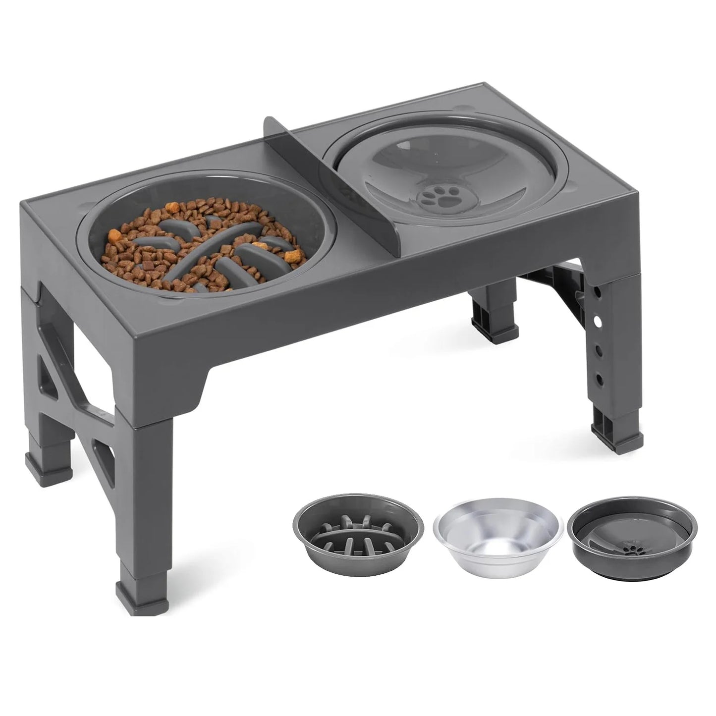 Gamelles Inox 3-en-1 Réglables & Élevables