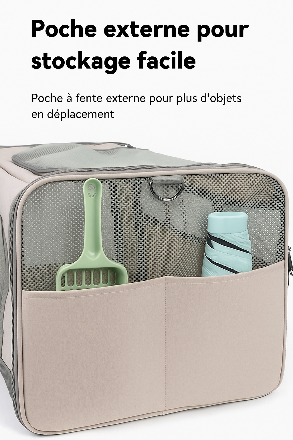 Sac de Transport à Roulettes pour Animaux Pliable