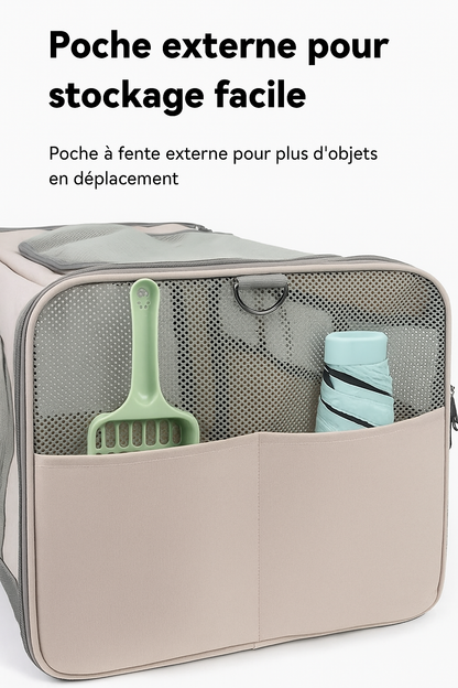 Sac de Transport à Roulettes pour Animaux Pliable