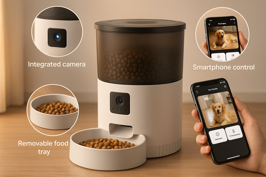 Distributeur automatique pour chat et chien avec caméra vidéo