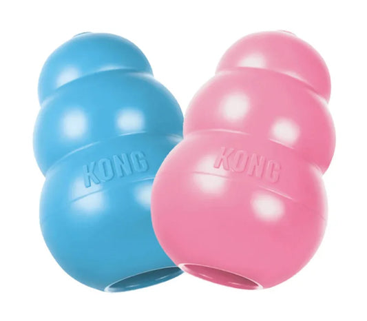 KONG Puppy – Jouet à Mâcher en Caoutchouc Naturel avec Friandises au Choix (Tailles XS à L)