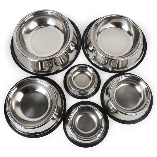 Gamelles Inox Anti-Fourmis & Antidérapantes – 6 Tailles