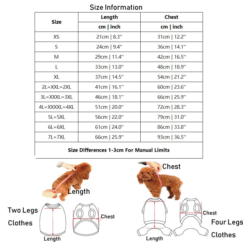 Mignon & Douillet, Tailles XS–XXL (Jusqu’au Labrador)
