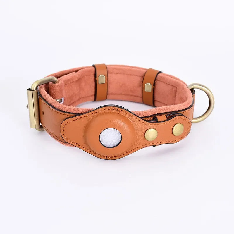 Collier cuir Anti-Perte pour Chien - Sécurité Plein Air & Balades