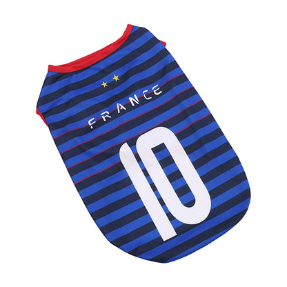 Tenue Football Équipe de France pour Chien – Prêt pour la Coupe du Monde !