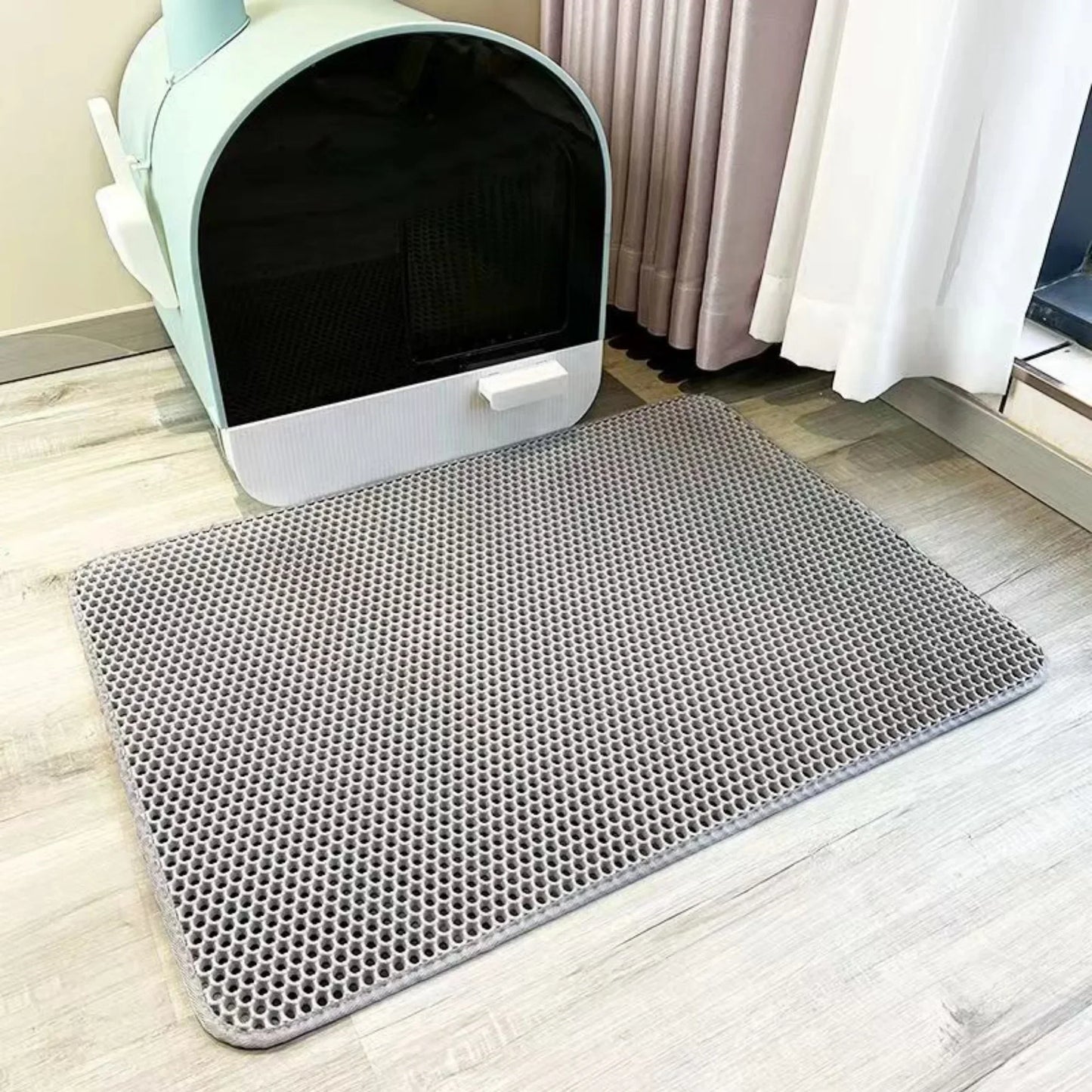 Tapis de Litière XXL Double Couche – Imperméable & "Piège à Sable"