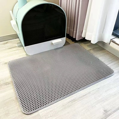 Tapis de Litière XXL Double Couche – Imperméable & "Piège à Sable"