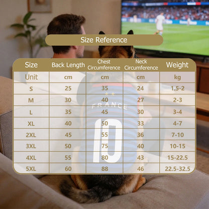 Tenue Football Équipe de France pour Chien – Prêt pour la Coupe du Monde !