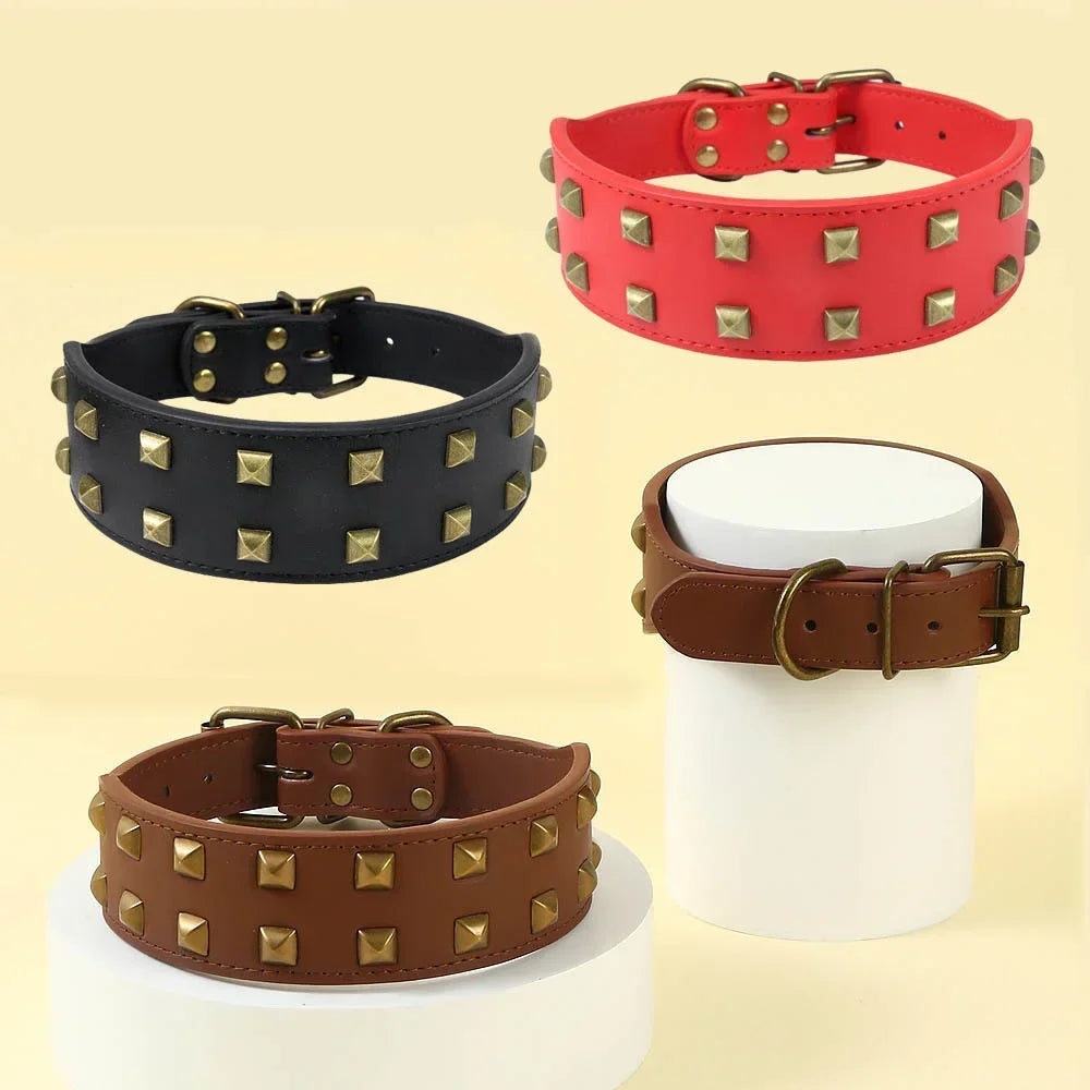 Collier Cuir Robuste - Style Clouté