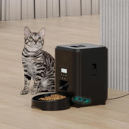 Distributeur Automatique Intelligent de Croquettes – Portions Programmées pour Chats & Chiens, Anti-Glouton et Gain de Temps !