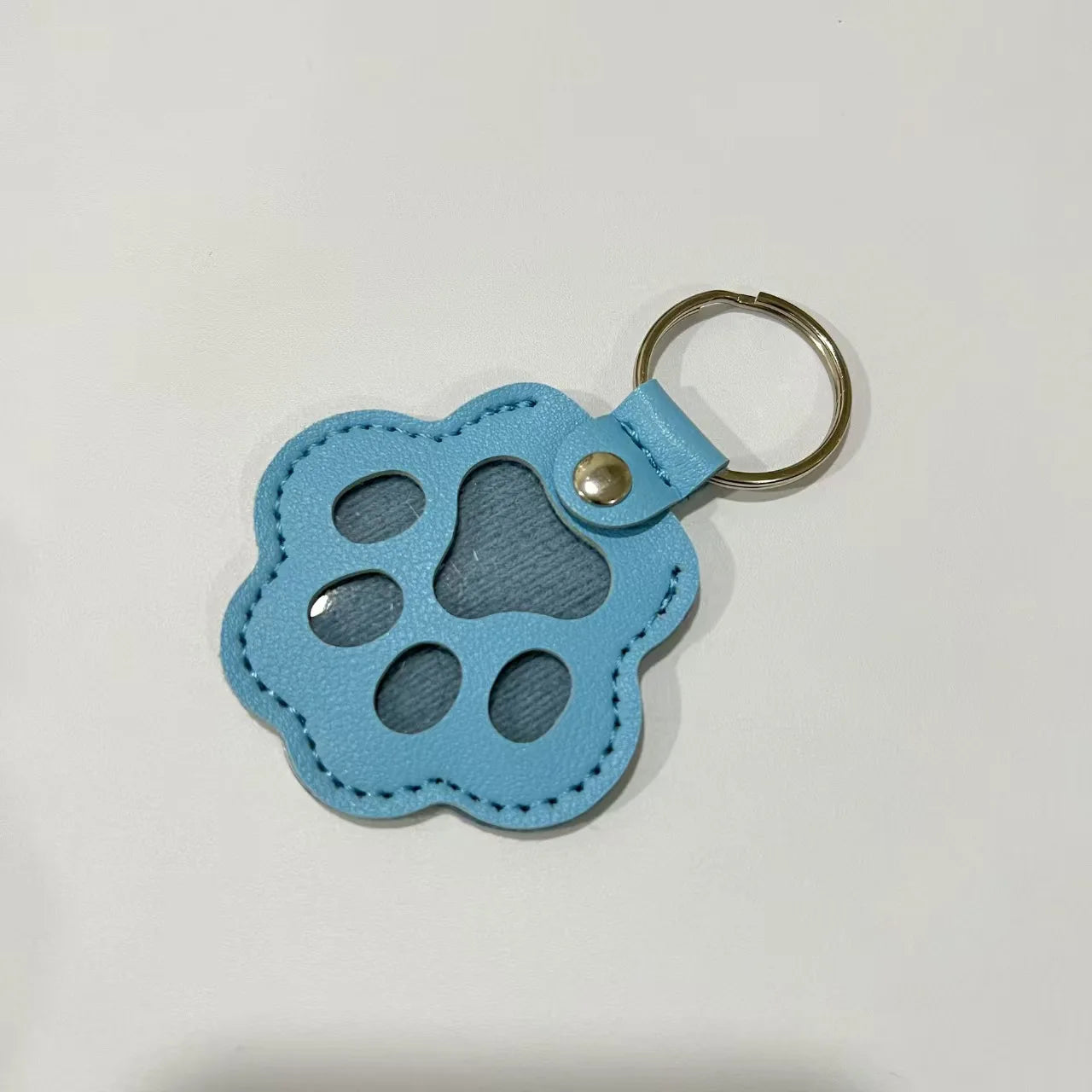 Porte-clés Souvenir Animalier – Médaillon en Cuir pour Fourrure (Chien & Chat)