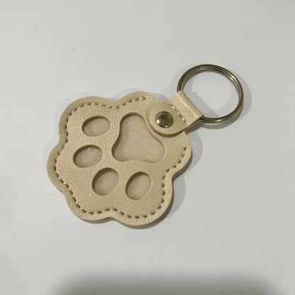 Porte-clés Souvenir Animalier – Médaillon en Cuir pour Fourrure (Chien & Chat)