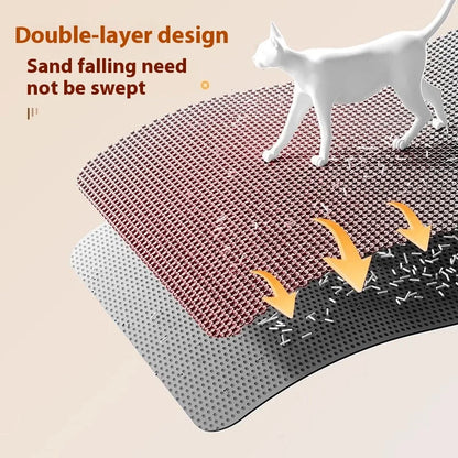 Tapis de Litière XXL Double Couche – Imperméable & "Piège à Sable"