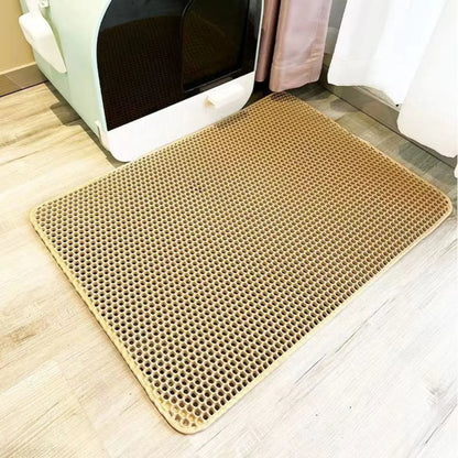 Tapis de Litière XXL Double Couche – Imperméable & "Piège à Sable"