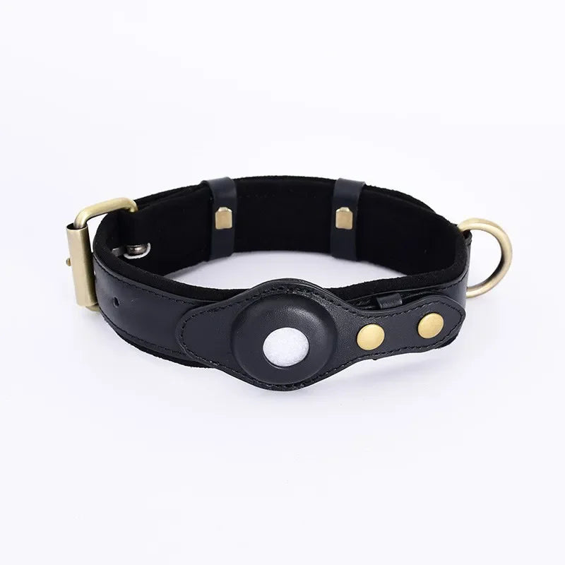 Collier cuir Anti-Perte pour Chien - Sécurité Plein Air & Balades
