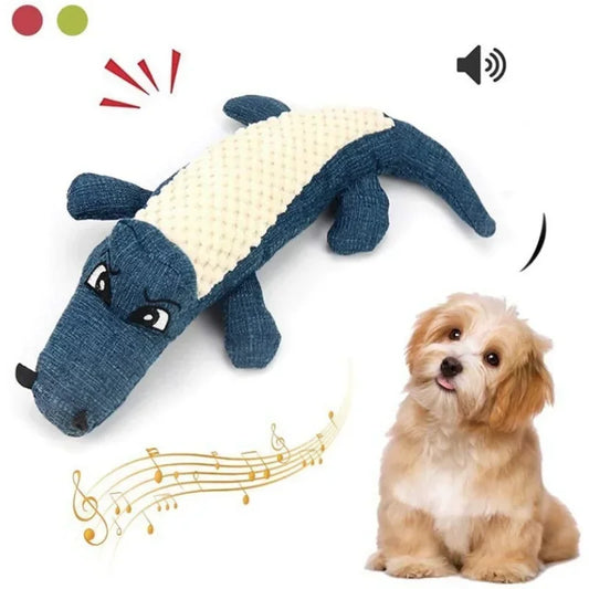 Jouet à mâcher interactif Alligator et canard  pour chiens