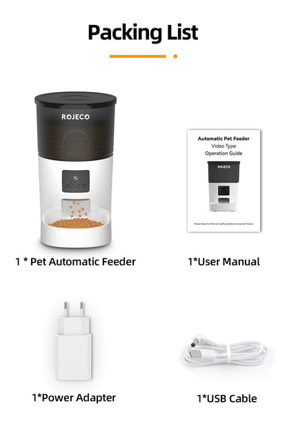 Distributeur automatique pour chat et chien avec caméra vidéo
