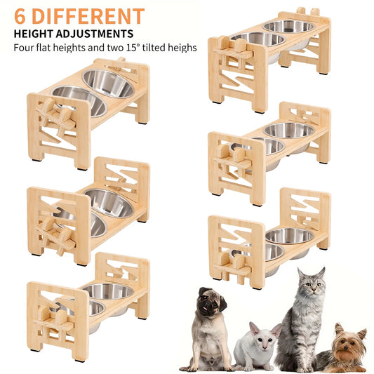 Bols Réglables Inclinables pour Petits Chiens & Chats