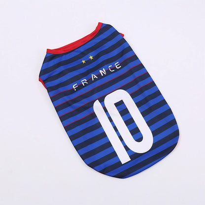 Tenue Football Équipe de France pour Chien – Prêt pour la Coupe du Monde !